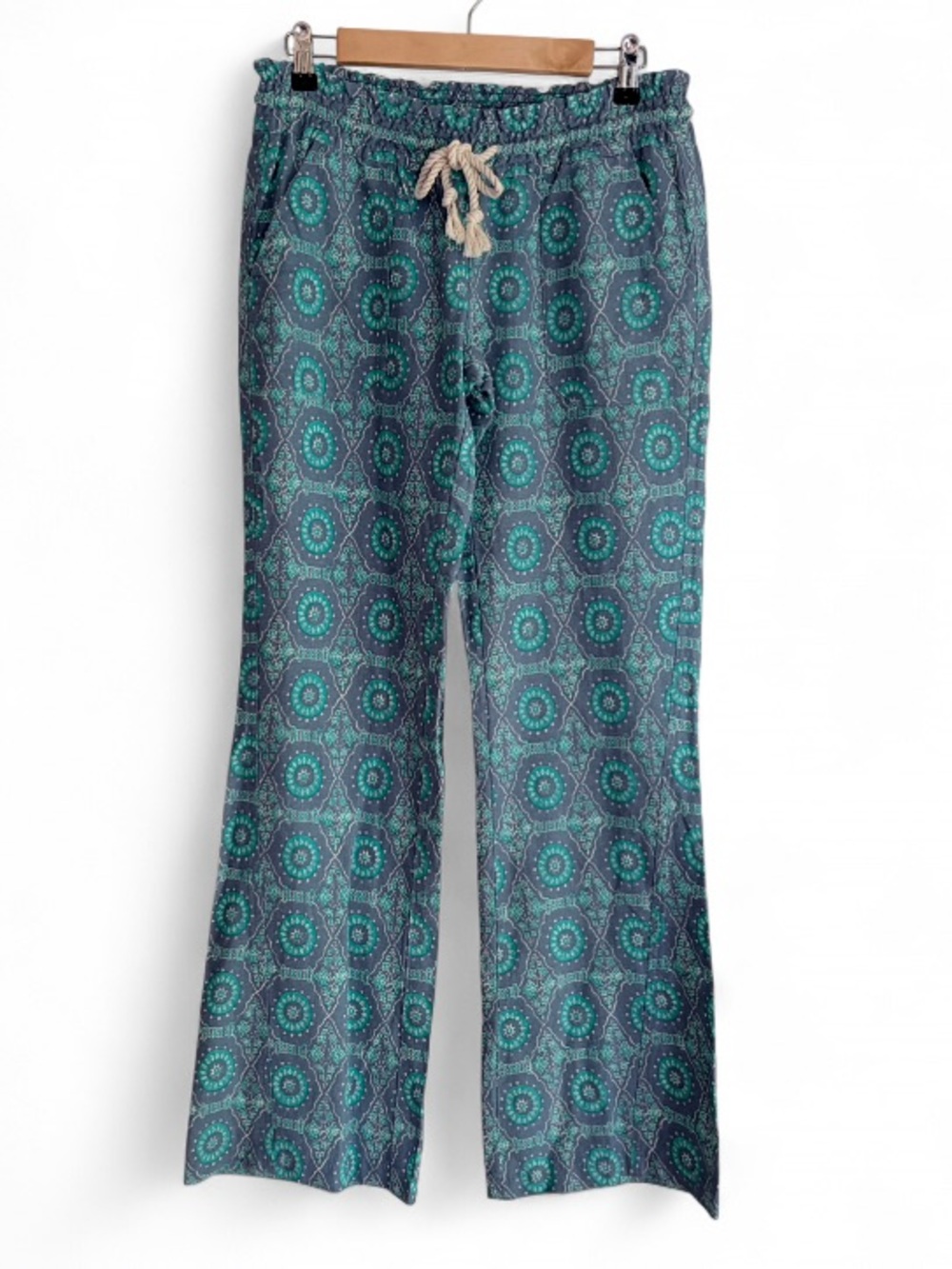 Roxy Women's Linen Blend Drawstring Beach Pants Size L